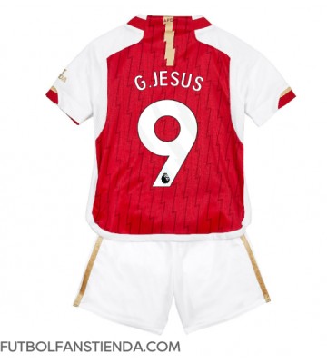 Arsenal Gabriel Jesus #9 Primera Equipación Niños 2023-24 Manga Corta (+ Pantalones cortos)